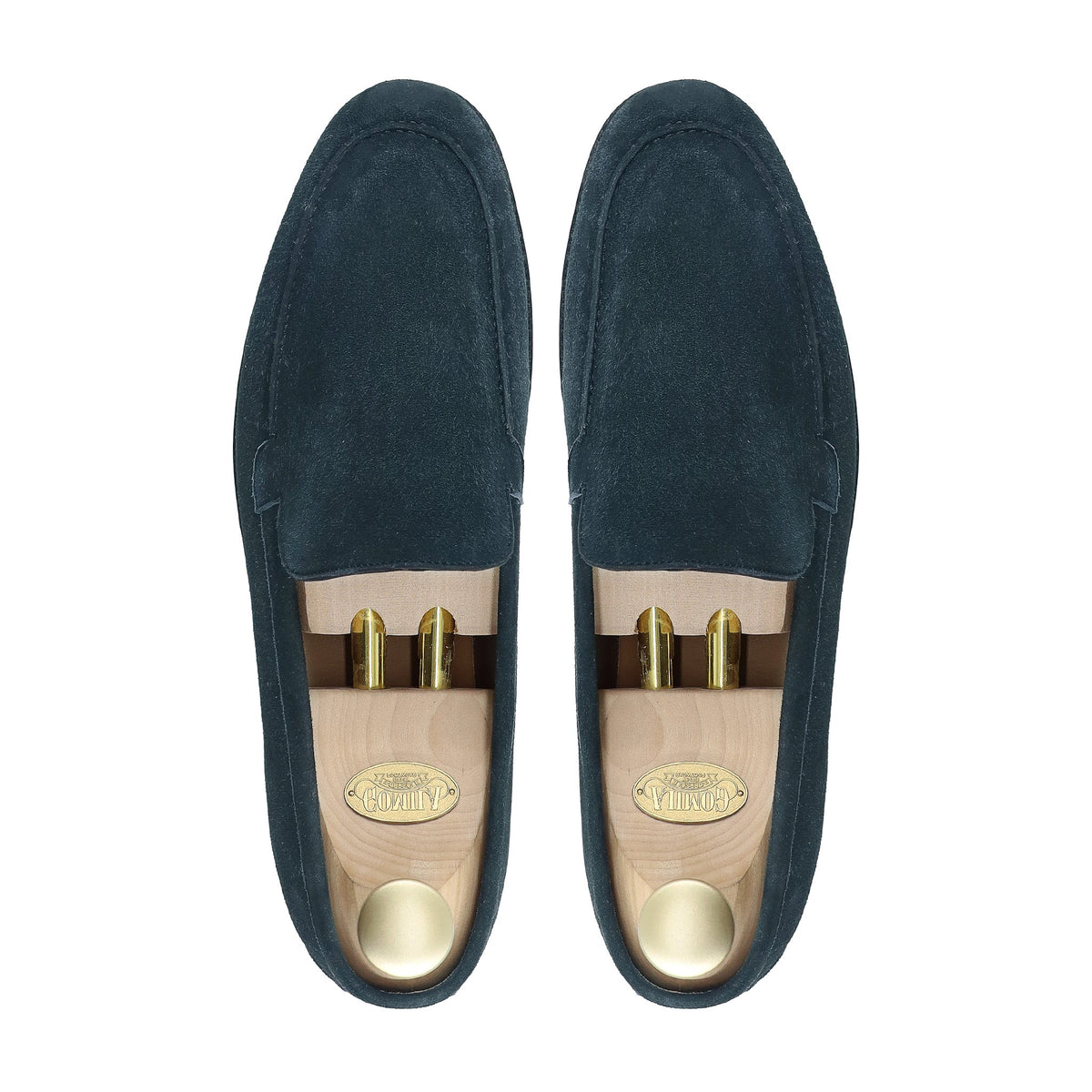 Elbert - Men's Navy Blue Kid Suede Loafer