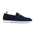 Vesco - Men's Navy Blue Suede Loafer