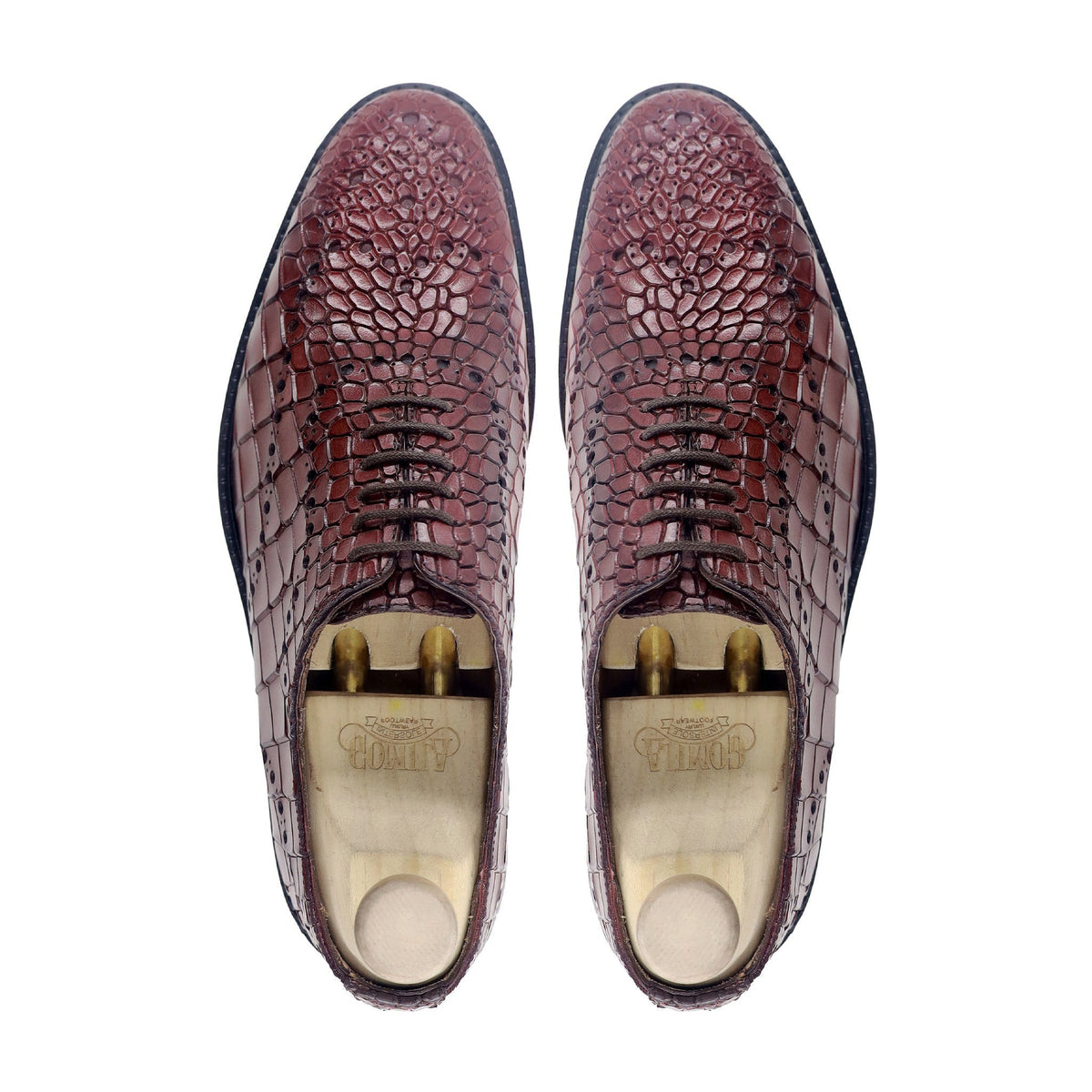 Karol - Men's Oxblood Calf Leather Wholecut Shoe