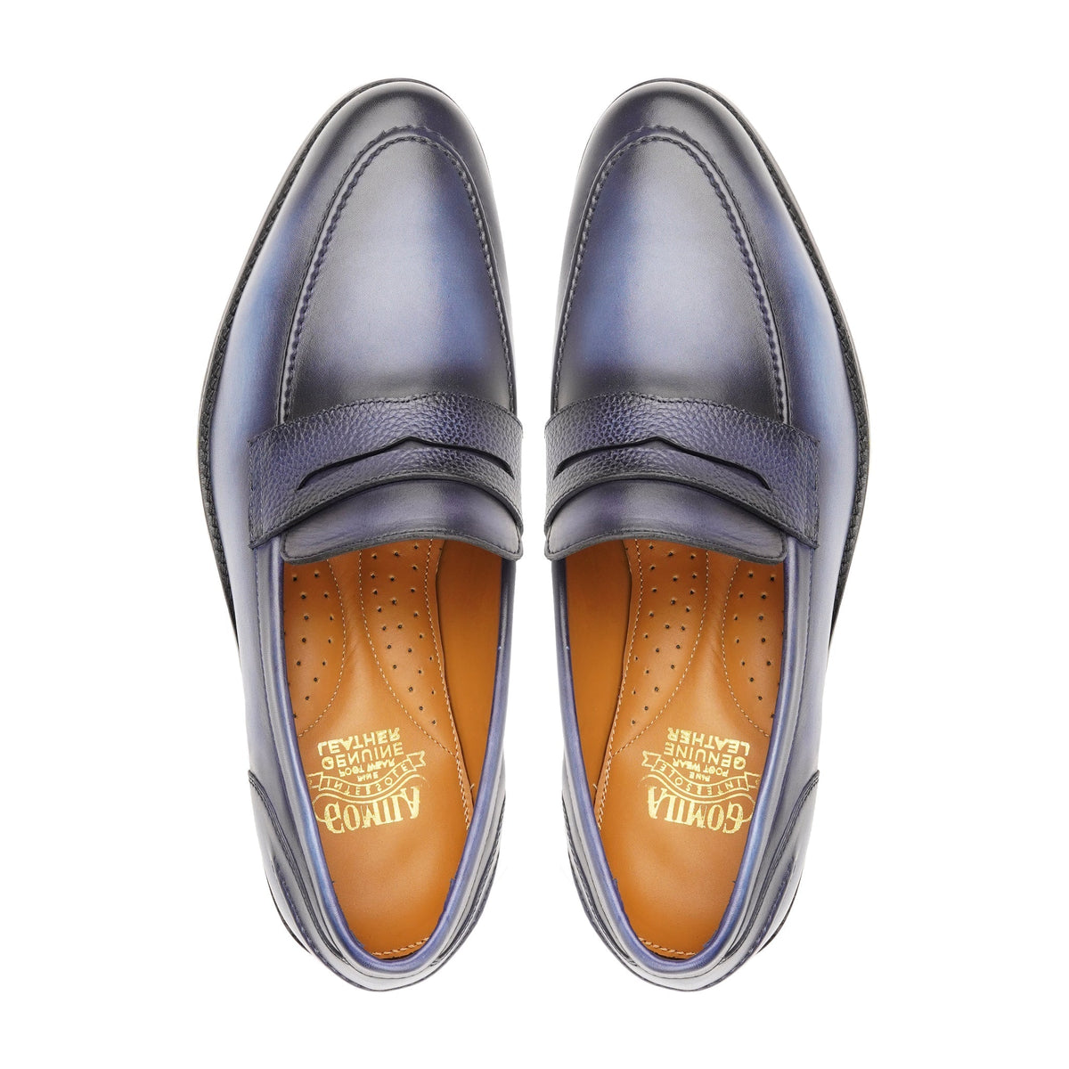 Yasa - Men's Burnished Blue Calf Leather Loafer