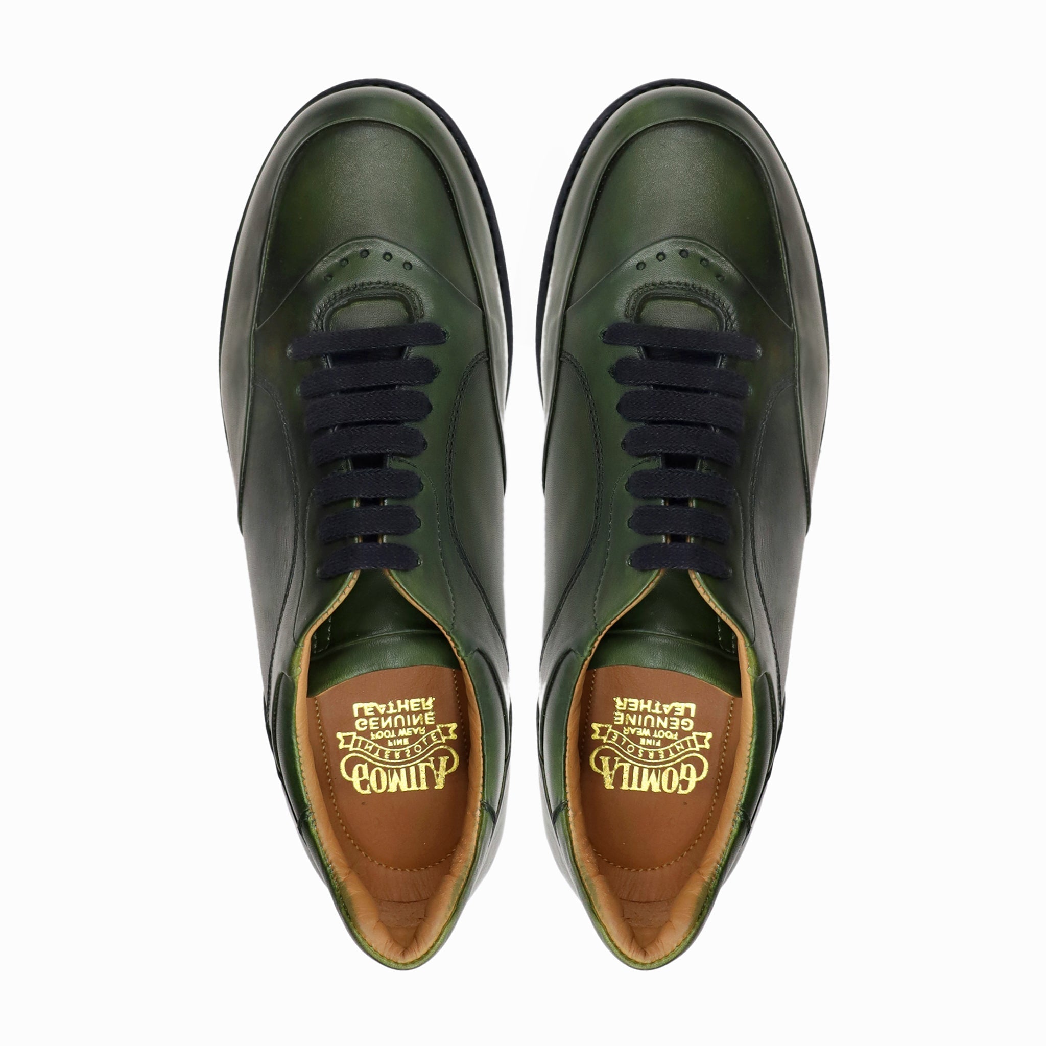 Dort - Men's Green Calf Leather Jogger - Goodyear Welted