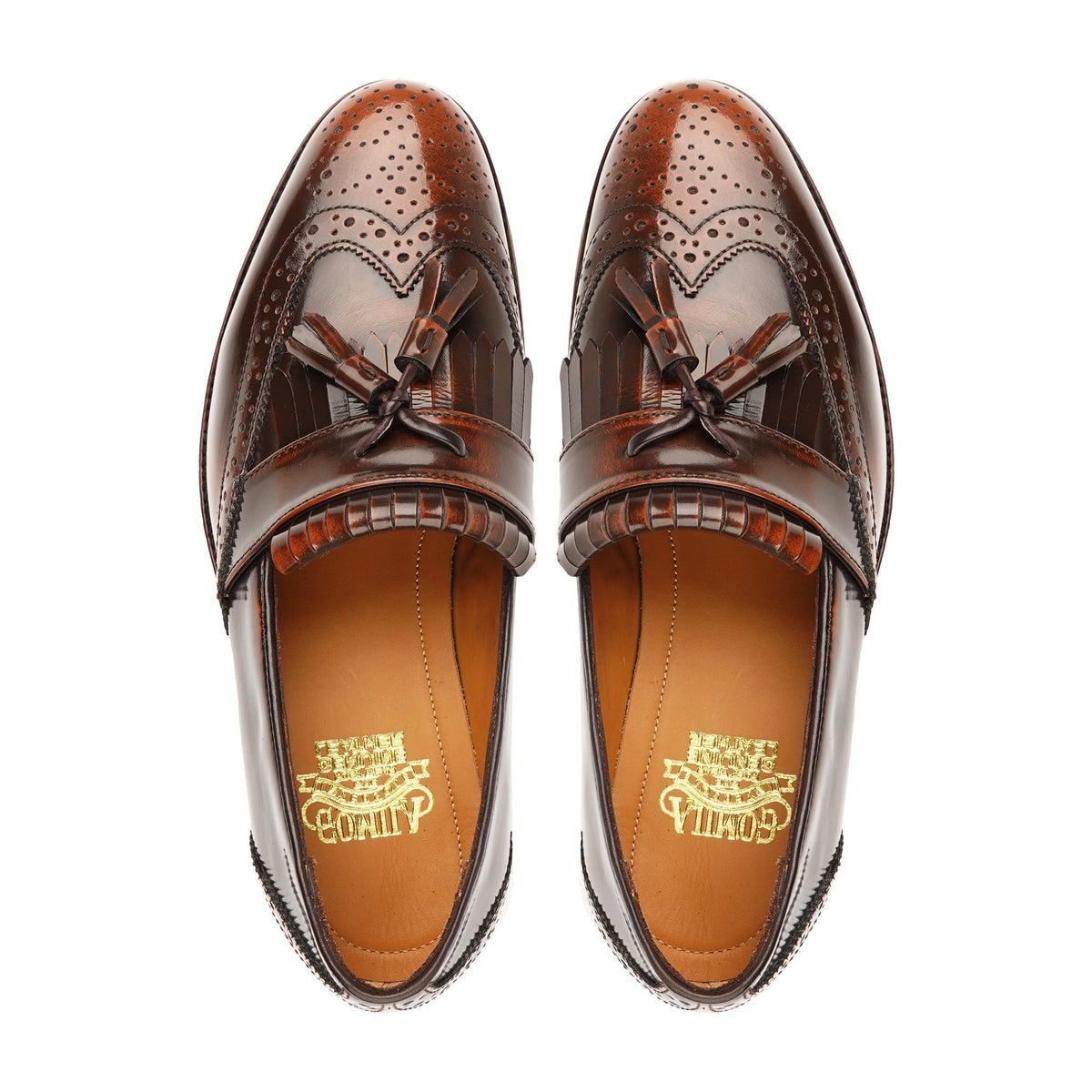 Hobbs - Men's Burnished Brown Box Leather High Shine Loafer