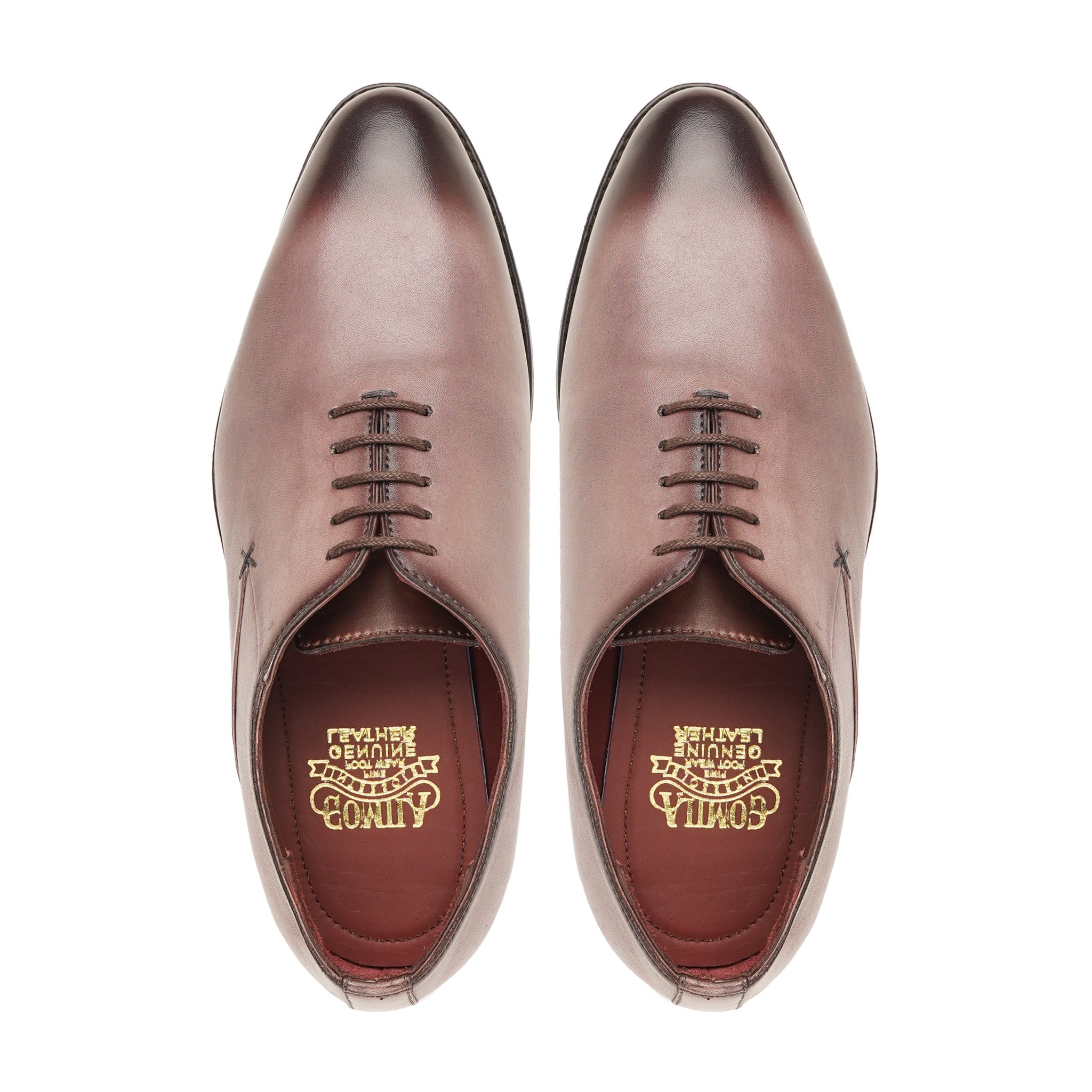 Cisco - Men's Burnished Beige Calf Leather Wholecut Shoe