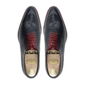 Milano - Men's Charcoal Oxblood Patina Calf Leather Wholecut Shoe