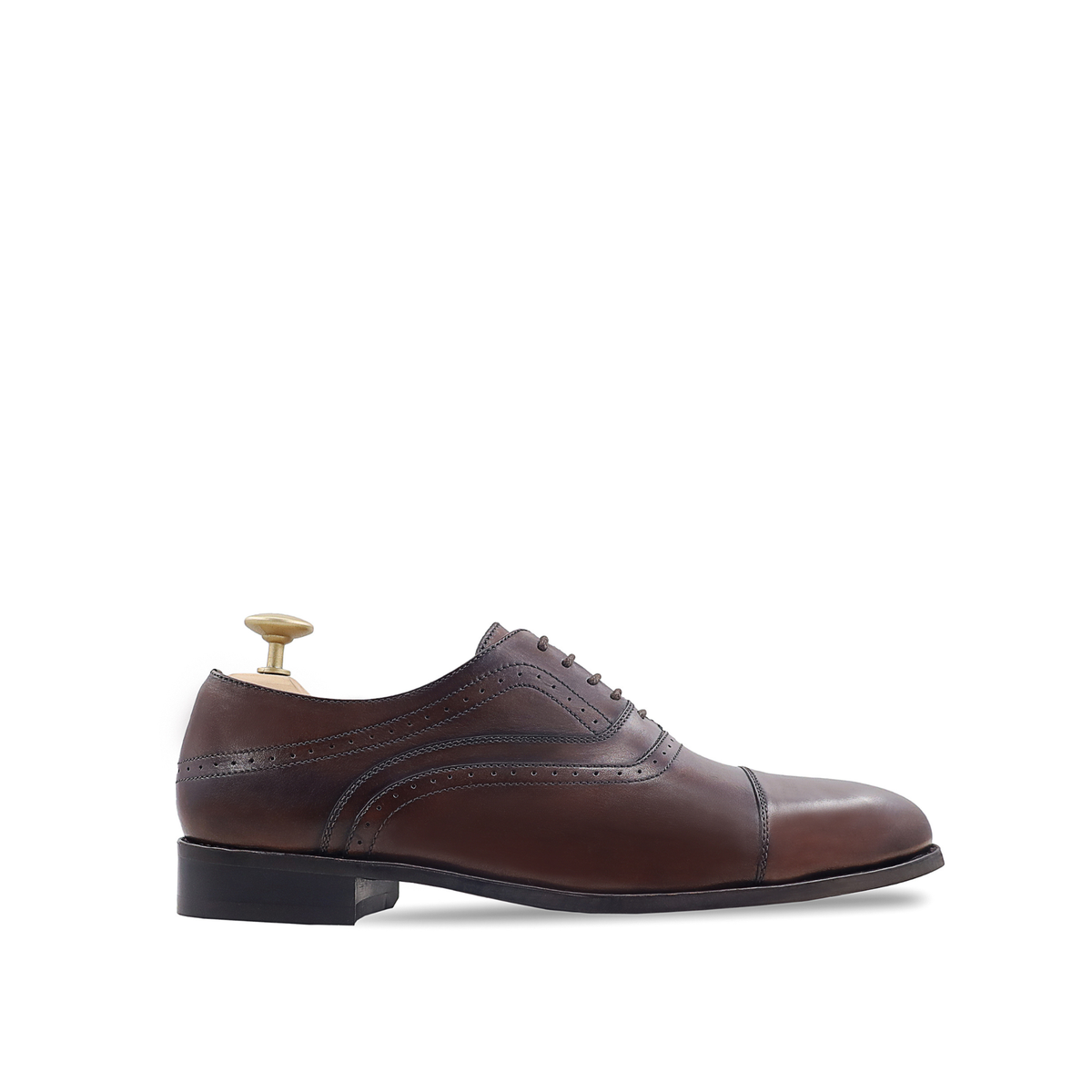 Donato - Men's Dark Brown Calf Leather Oxford Shoe