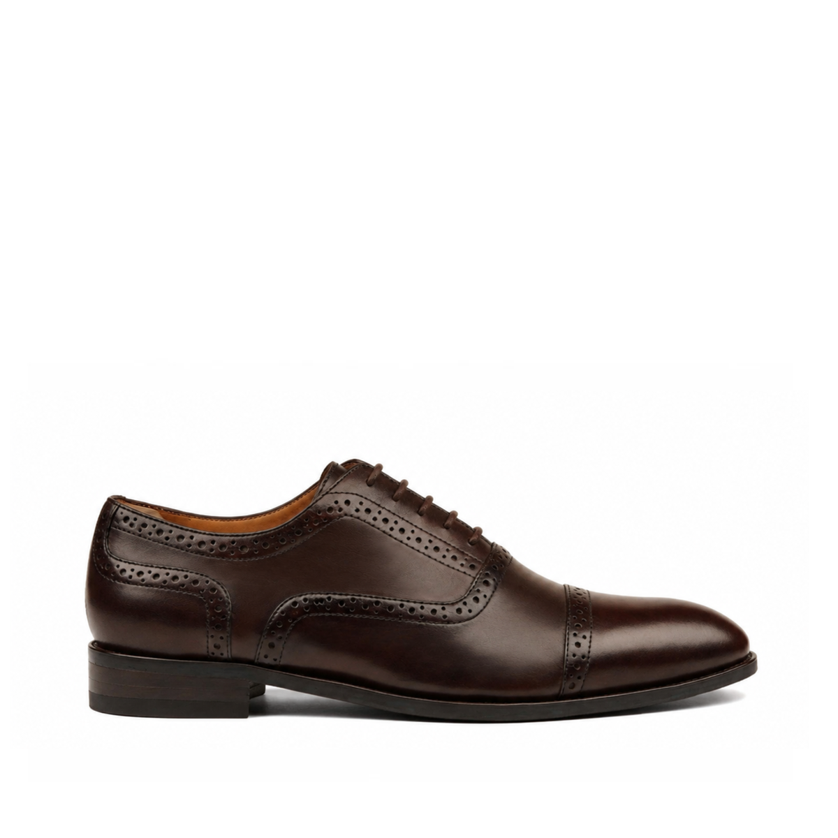 Richmond - Men's Dark Brown Calf Leather Oxford Shoe