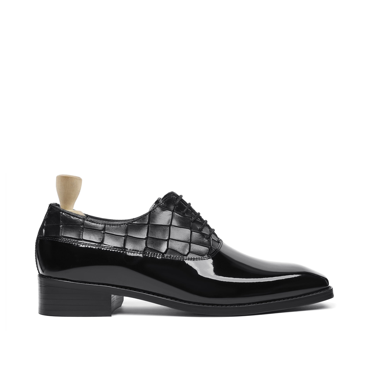 Barton - Men's Black Patent Leather Oxford Shoe
