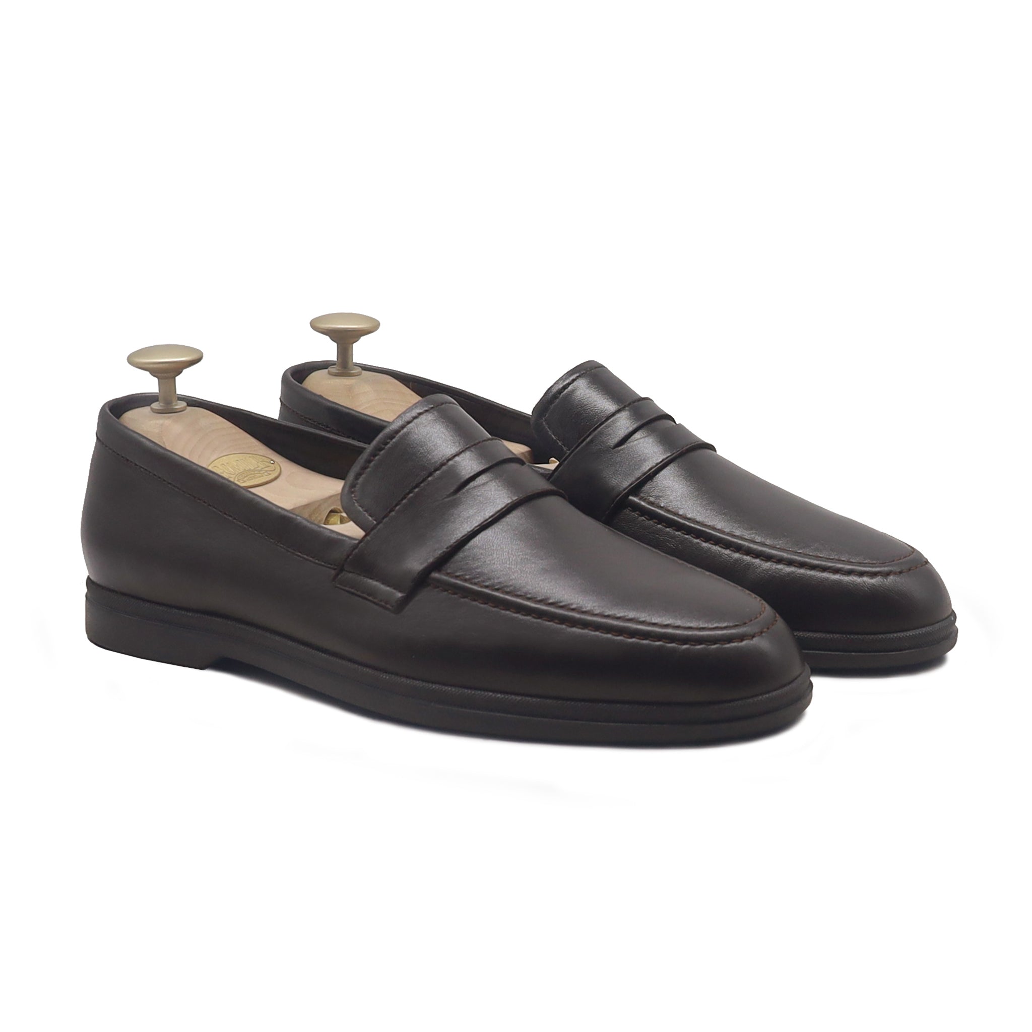 Gravia - Men's Dark Brown Calf Leather Loafer