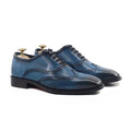 Nekiru - Men's Burnished Blue Calf Leather Oxford Shoe - Goodyear Welted