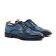 Nekiru - Men's Burnished Blue Calf Leather Oxford Shoe - Goodyear Welted