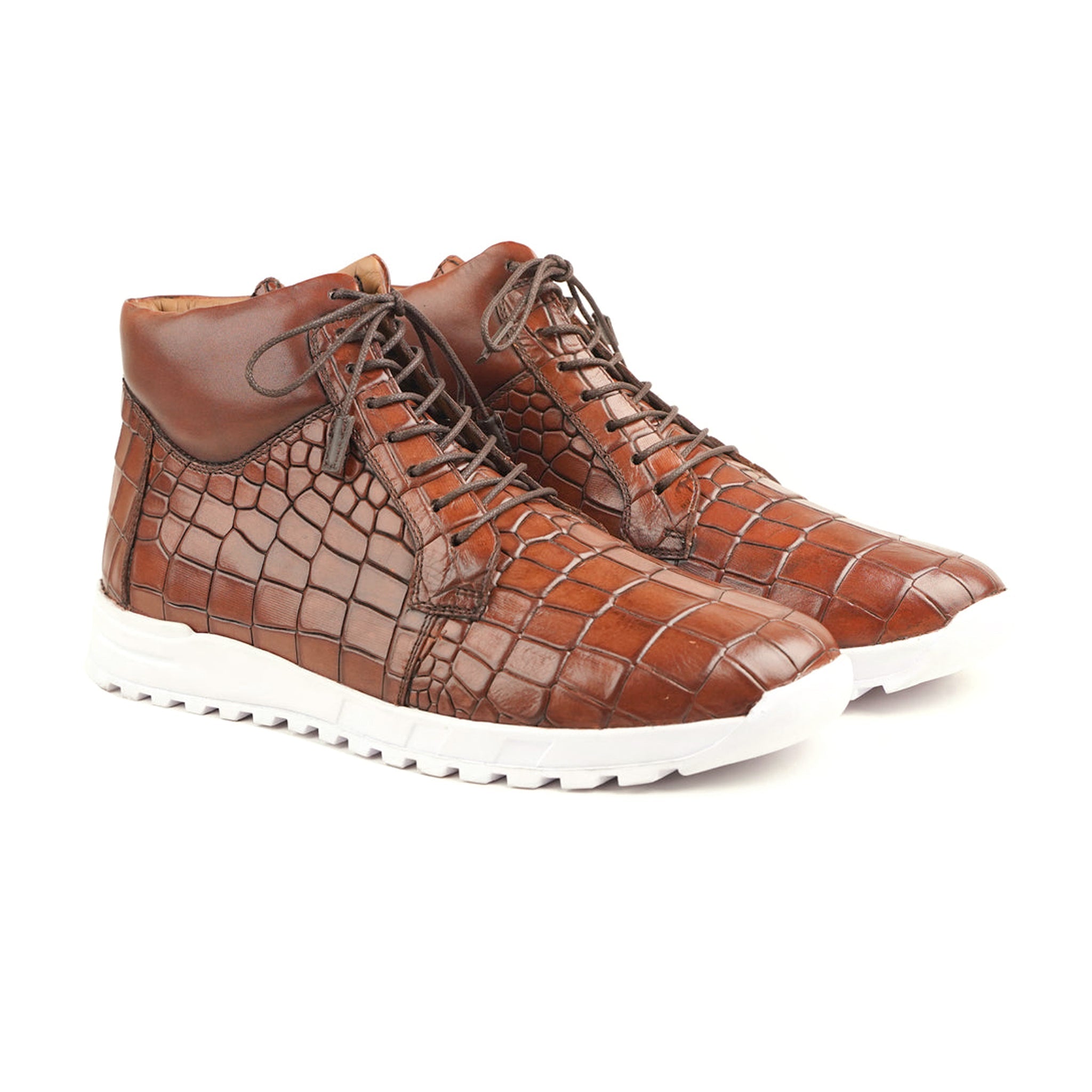 Terra - Men's Brown Calf Leather Jogger