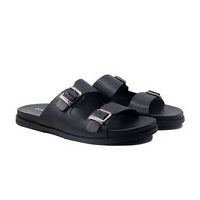 Marcos - Men's Black Calf Leather Slipper
