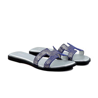 Stephanie - Women's Blue and Golden Slipper
