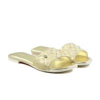 Abbie - Women's Beige and Golden Slipper