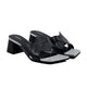 Belle - Women's Black Pebble Grain Heel