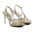Lily - Women's Golden Strapped 90mm Heels