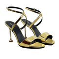 Anna - Women's Golden High Shine Strapped Heels