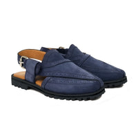 Nao - Men's Blue Suede Leather Sandal