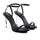 Emilia - Women's Black Strapped 90mm Heels