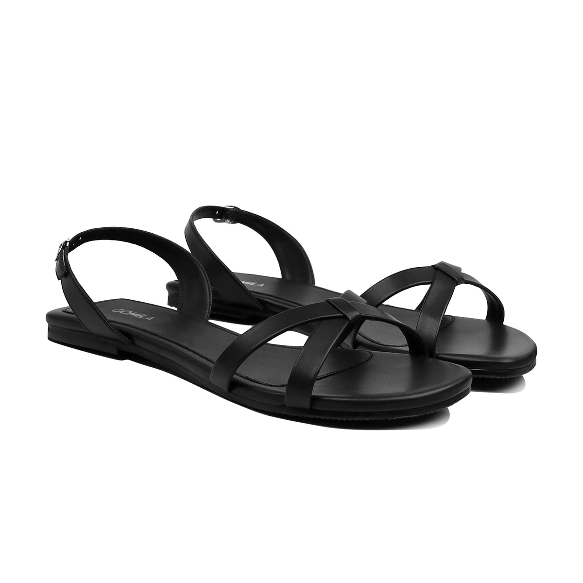 Aime - Women's Black Strapped Sandal