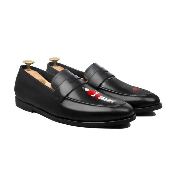 Zelvik - Men's Black Hand Painted Loafer