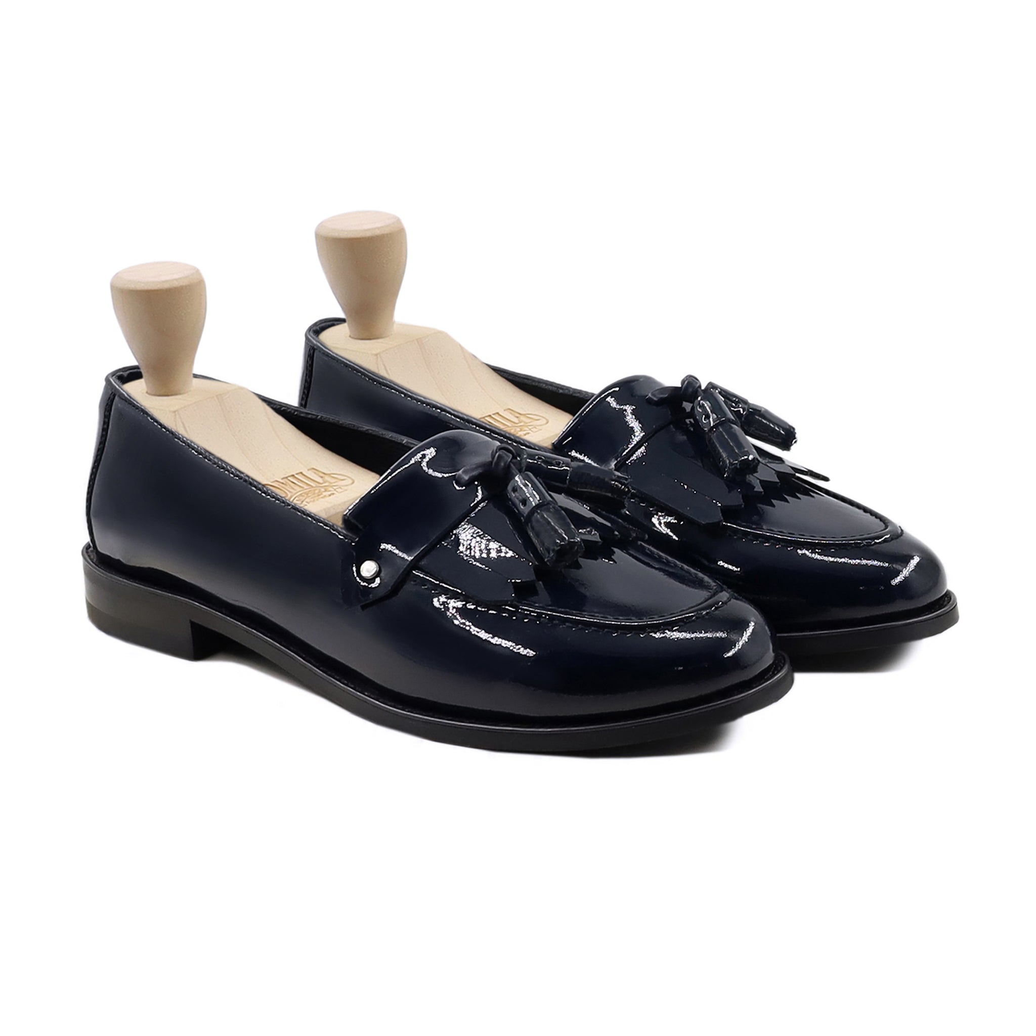 Morgan - Ladies Dark Blue Patent Leather Loafer