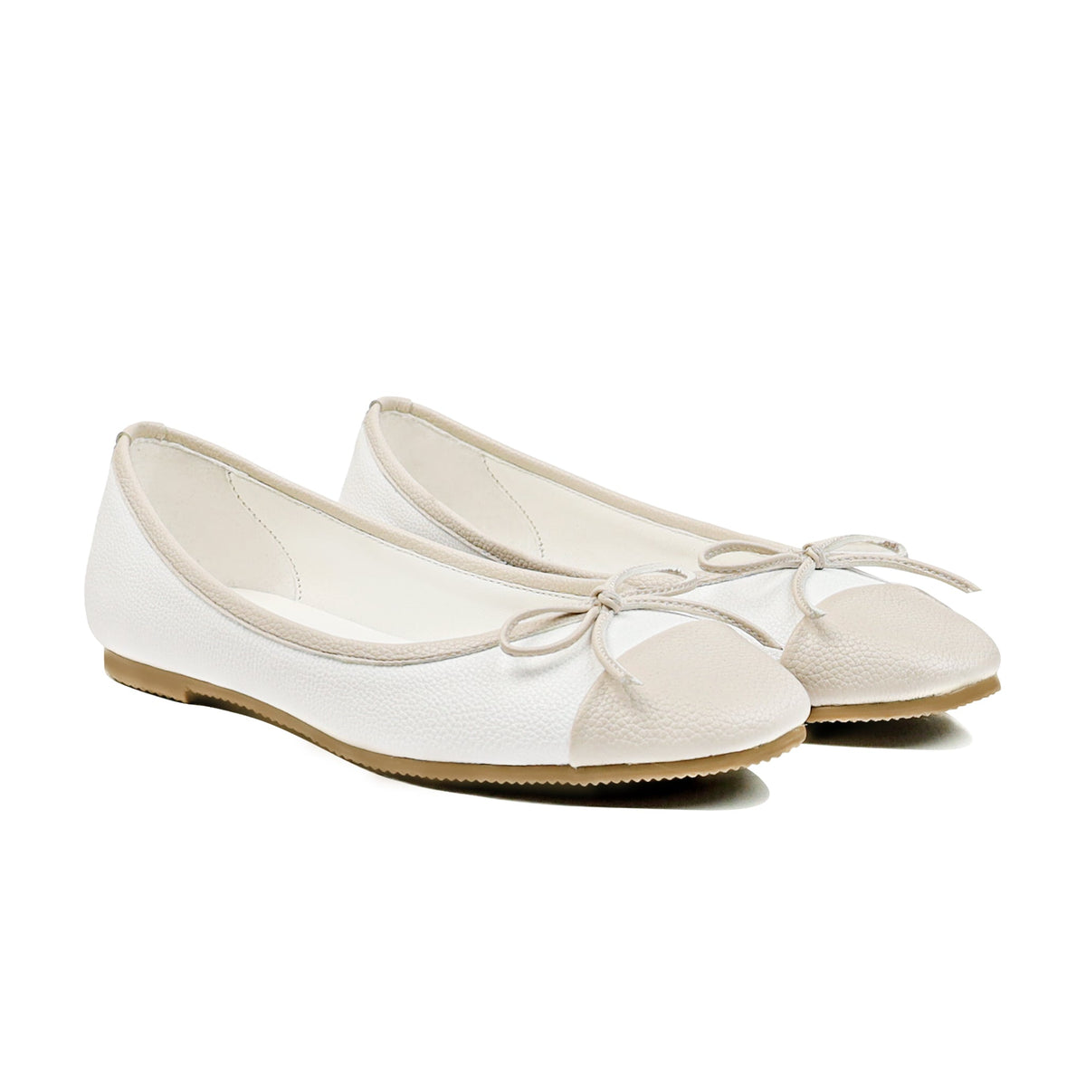 Serelina - Ladies White And Light Beige Loafer