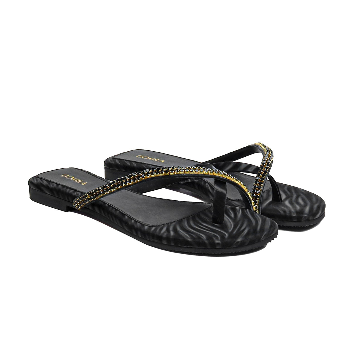 Seren - Women's Black and Yellow Slipper