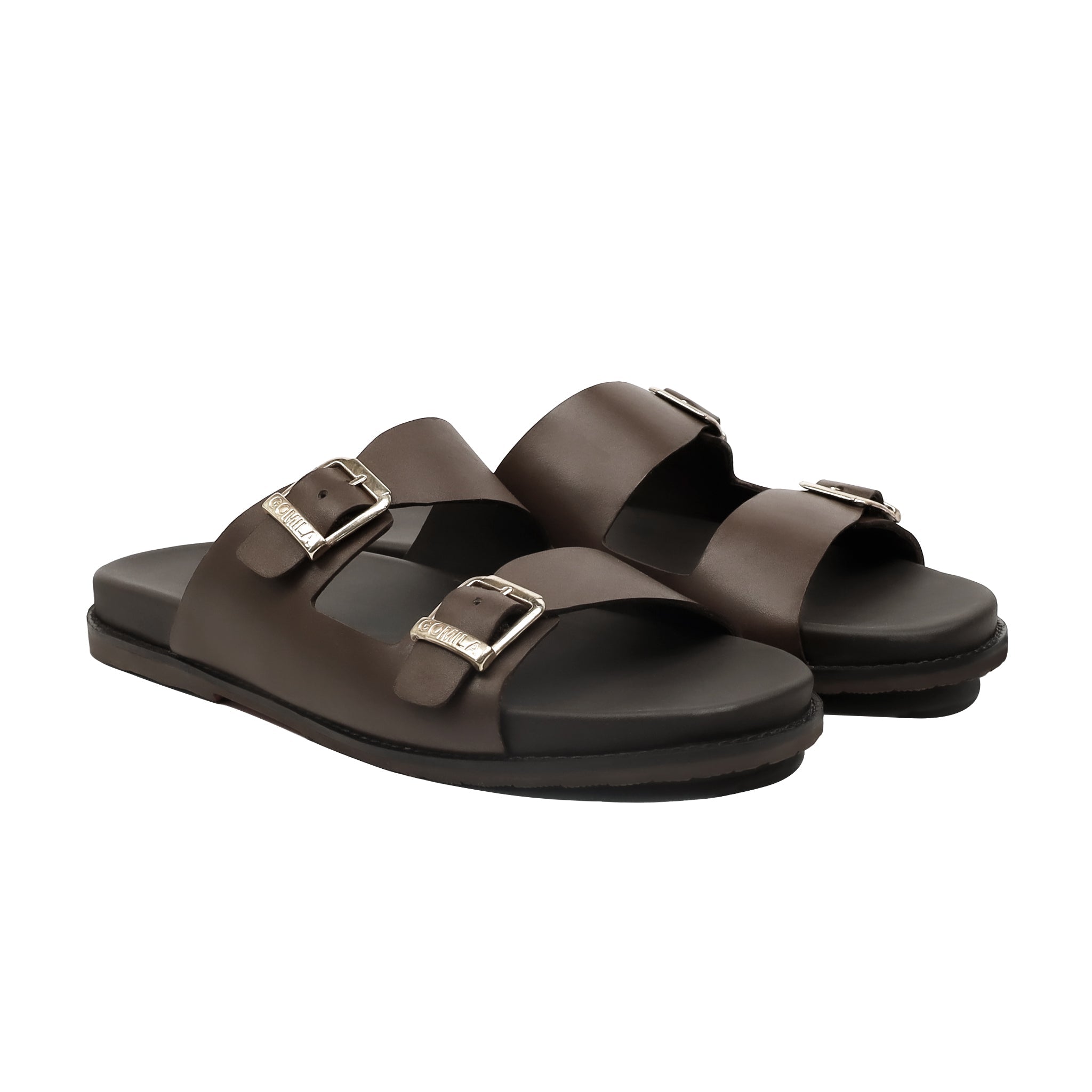 Marcos - Men's Dark Brown Calf Leather Slipper