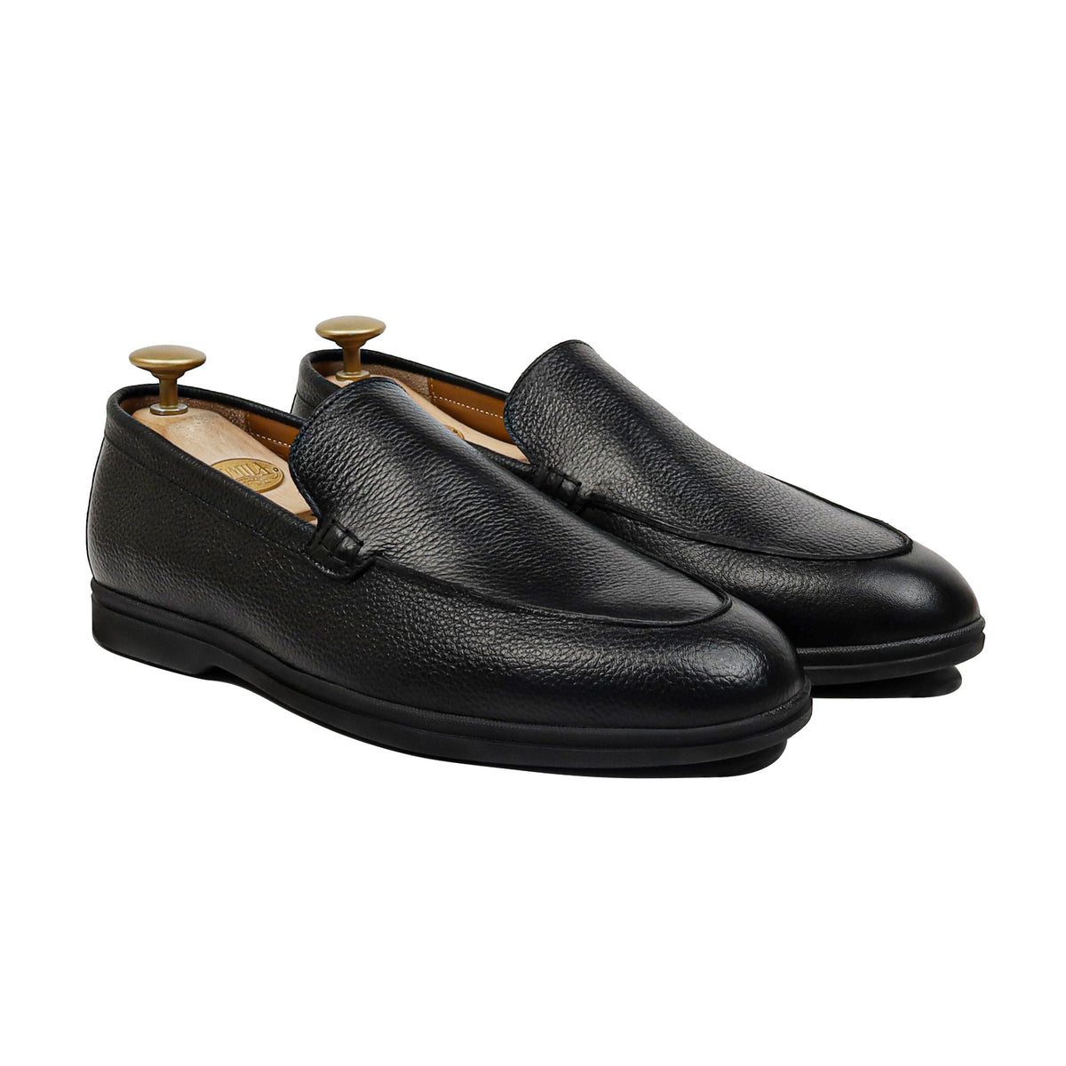 Rove - Men's Black Pebble Grain Leather Loafer