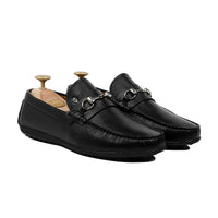 Raze - Men's Black Pebble Grain Leather Driver Shoe