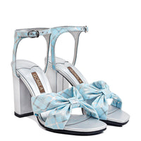 Siena - Women's Argyle Blue Strapped Heel