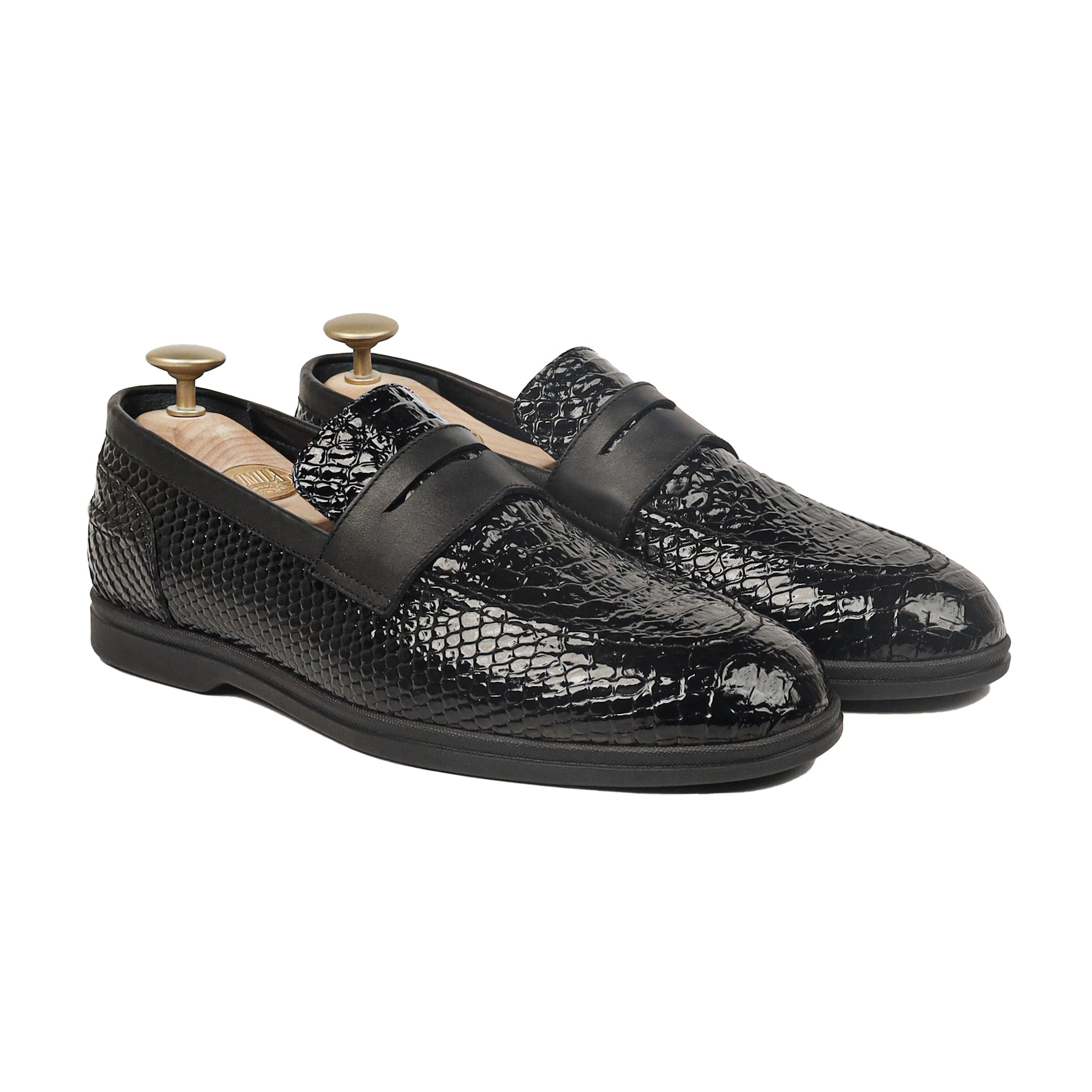 Drayven - Men's Black Patent Leather Loafer