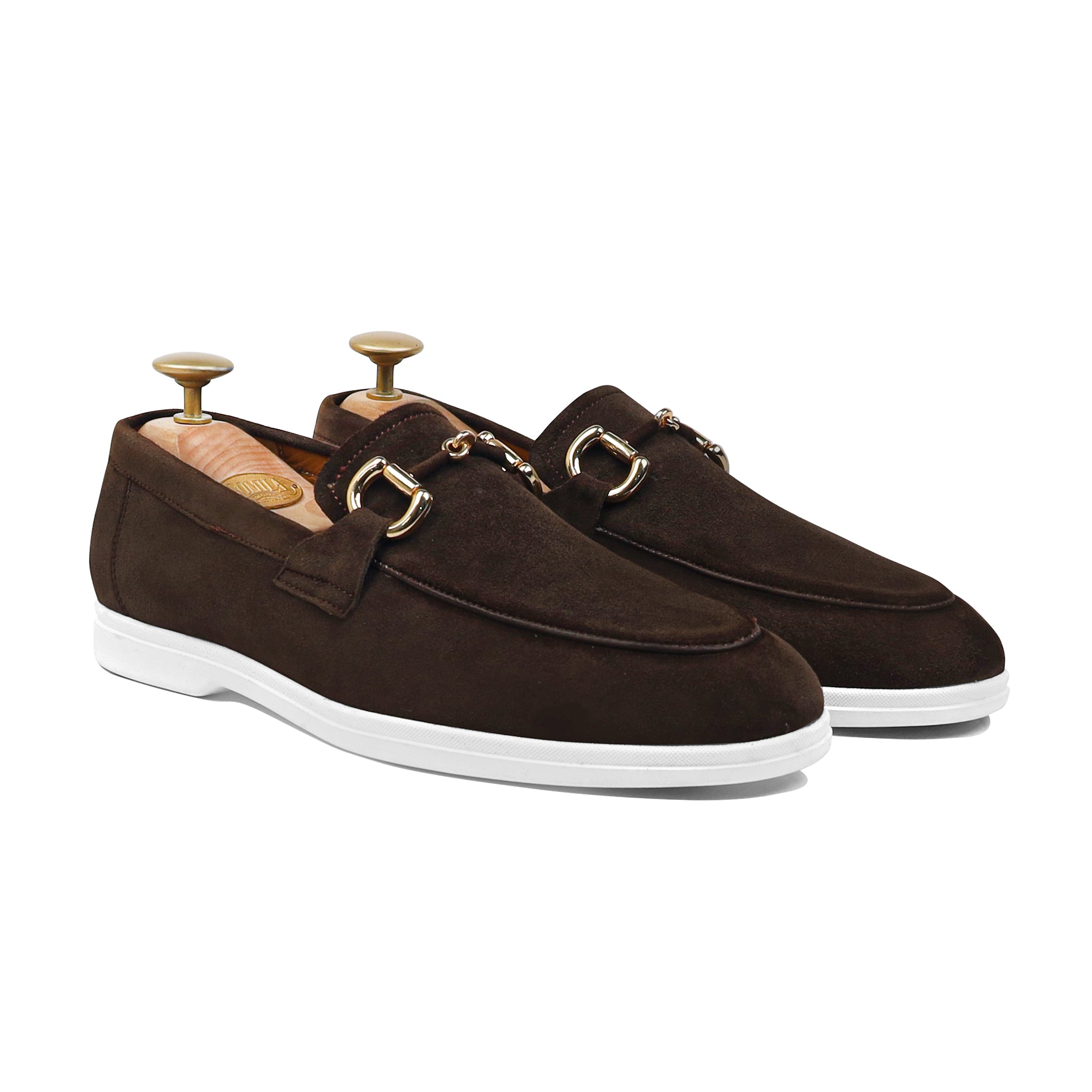 Vesco - Men's Dark Brown Suede Loafer