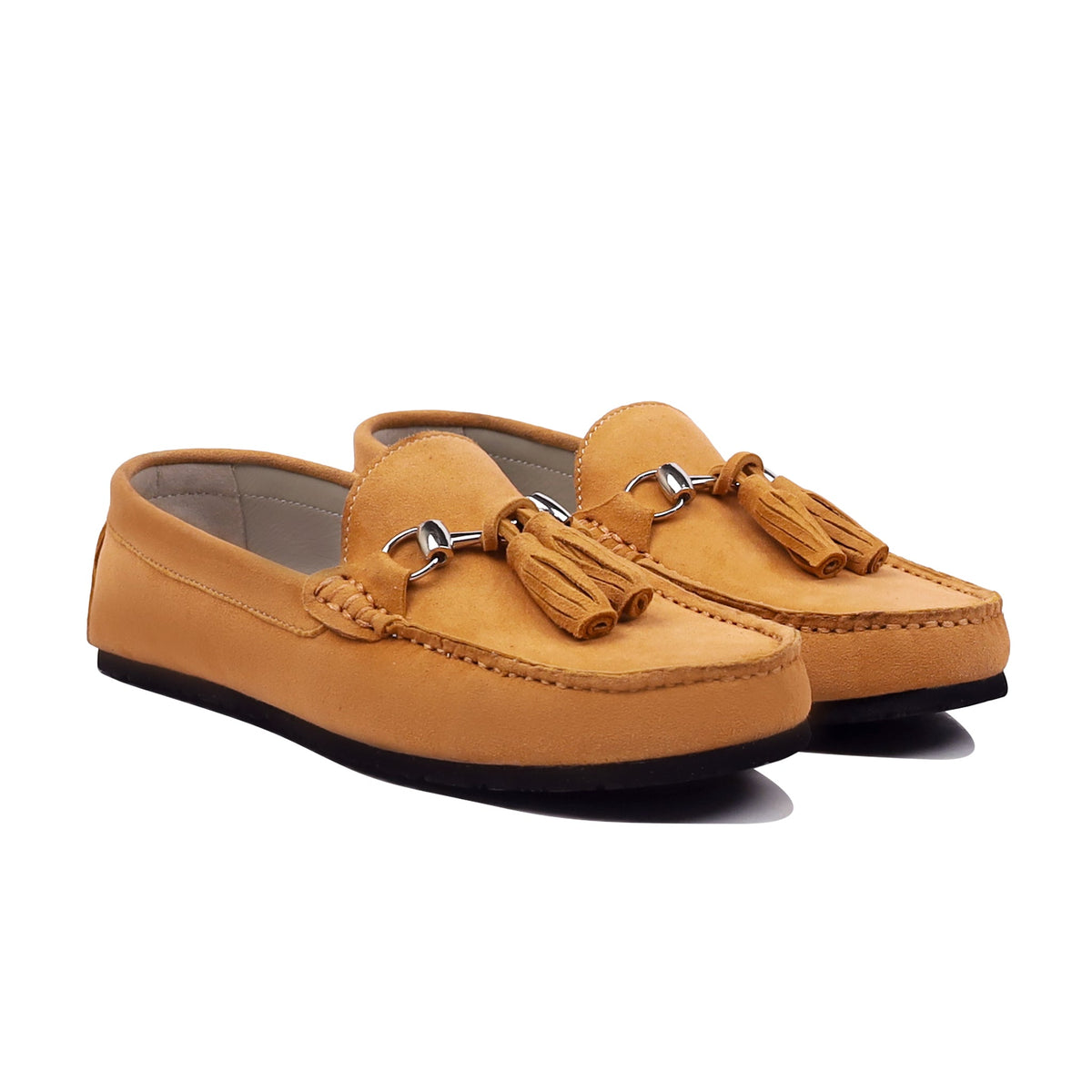 Aira - Ladies Camel Suede Loafer