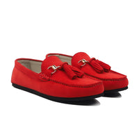 Aira - Ladies Oxblood Suede Loafer
