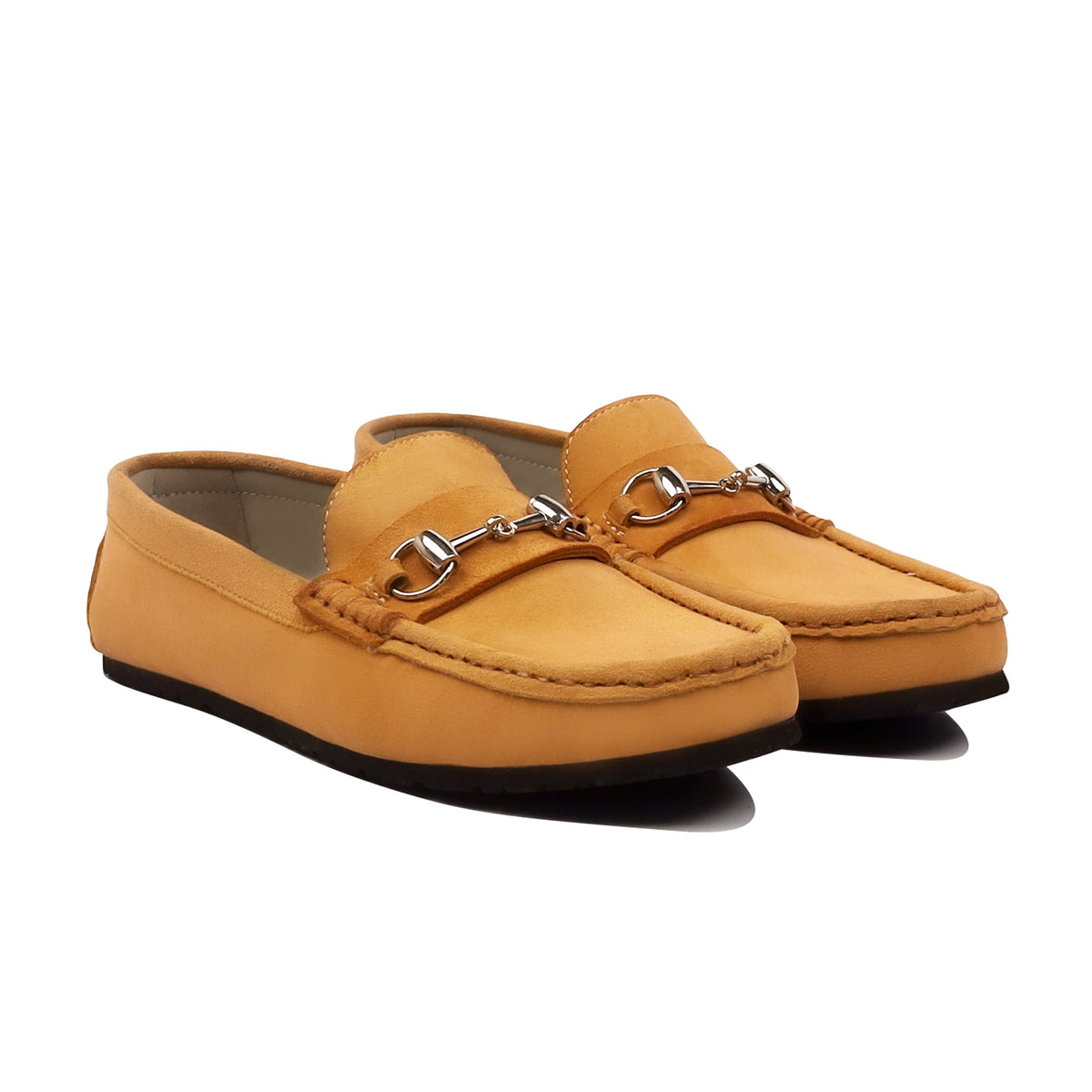 Lyla - Ladies Camel Suede Loafer