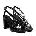 Fiorina - Women's  Black Strapped Heel