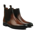 Bravik - Men's Burnished Brown Calf Leather Chelsea Boot