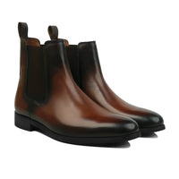 Bravik - Men's Burnished Brown Calf Leather Chelsea Boot