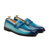 Bolt - Men's Burnished Light Blue Calf Leather Loafer - Goodyear Welted