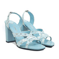 Elaira - Women's Argyle Blue Heels