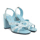 Elaira - Women's Argyle Blue Heels