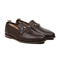Bronz - Men's Dark Brown Pebble Grain Leather Loafer