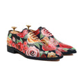 Petalia - Men's Black Hand Painted Wholecut