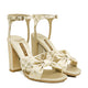Siena - Women's Argyle Beige Strapped Heel