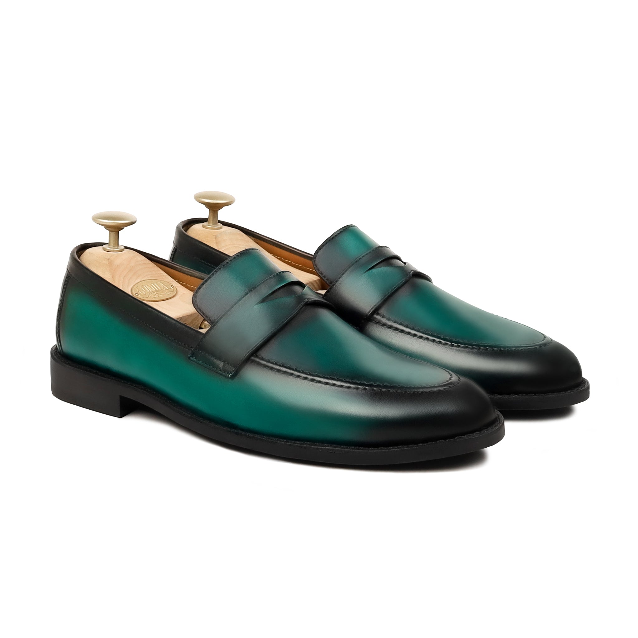 Bolt - Men's Burnished Green Calf Leather Loafer - Goodyear Welted