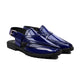 Bruno - Men's Blue Box Leather High Shine Sandal