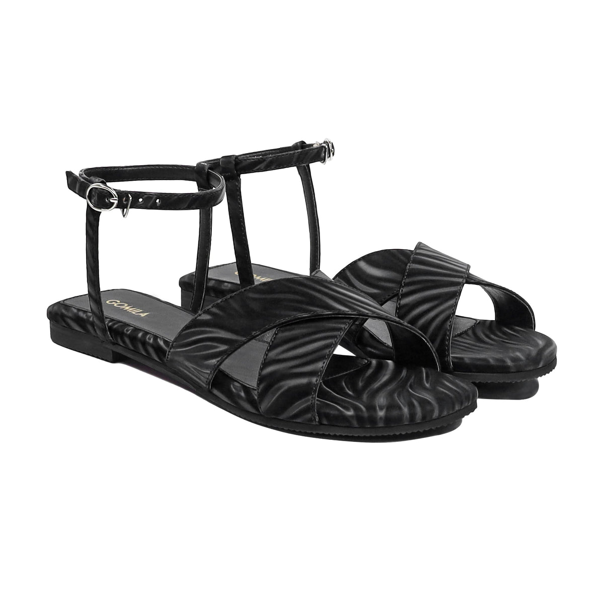 Selora - Women's Black Strapped Sandal