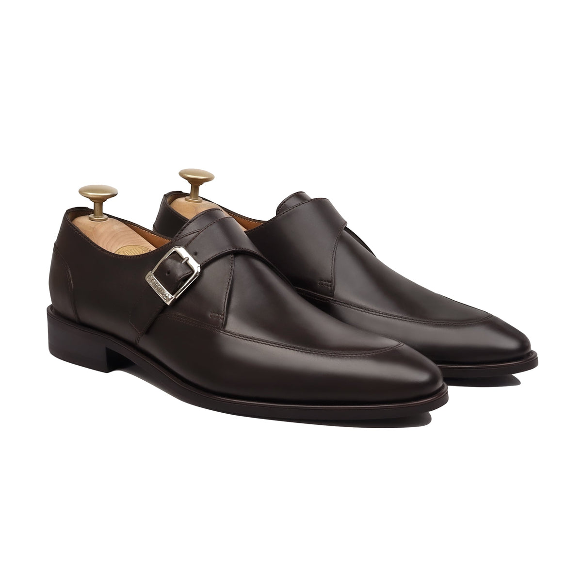 Windsor - Men's Dark Brown Calf Leather Single Monkstrap